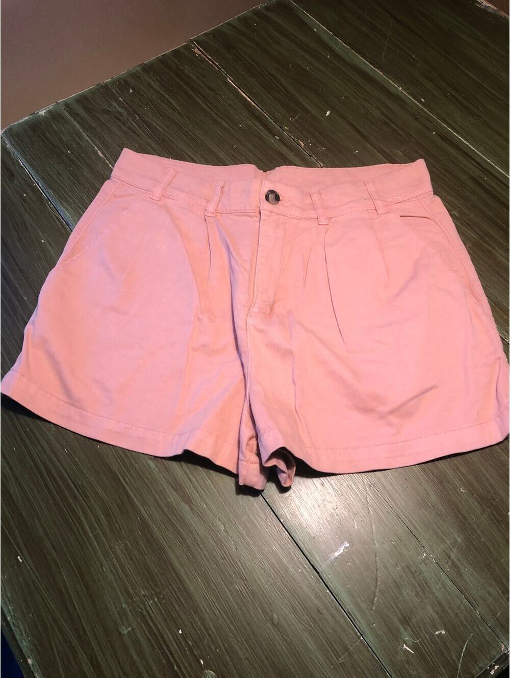 Free People NWOT Women's High Waisted Pink Cotton Blend Shorts Size 10